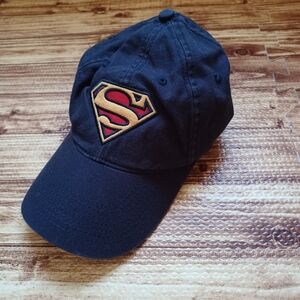 DC Comics Superman Logo Navy Blue Cap Emblem Men's Embroidered Hat OSFM